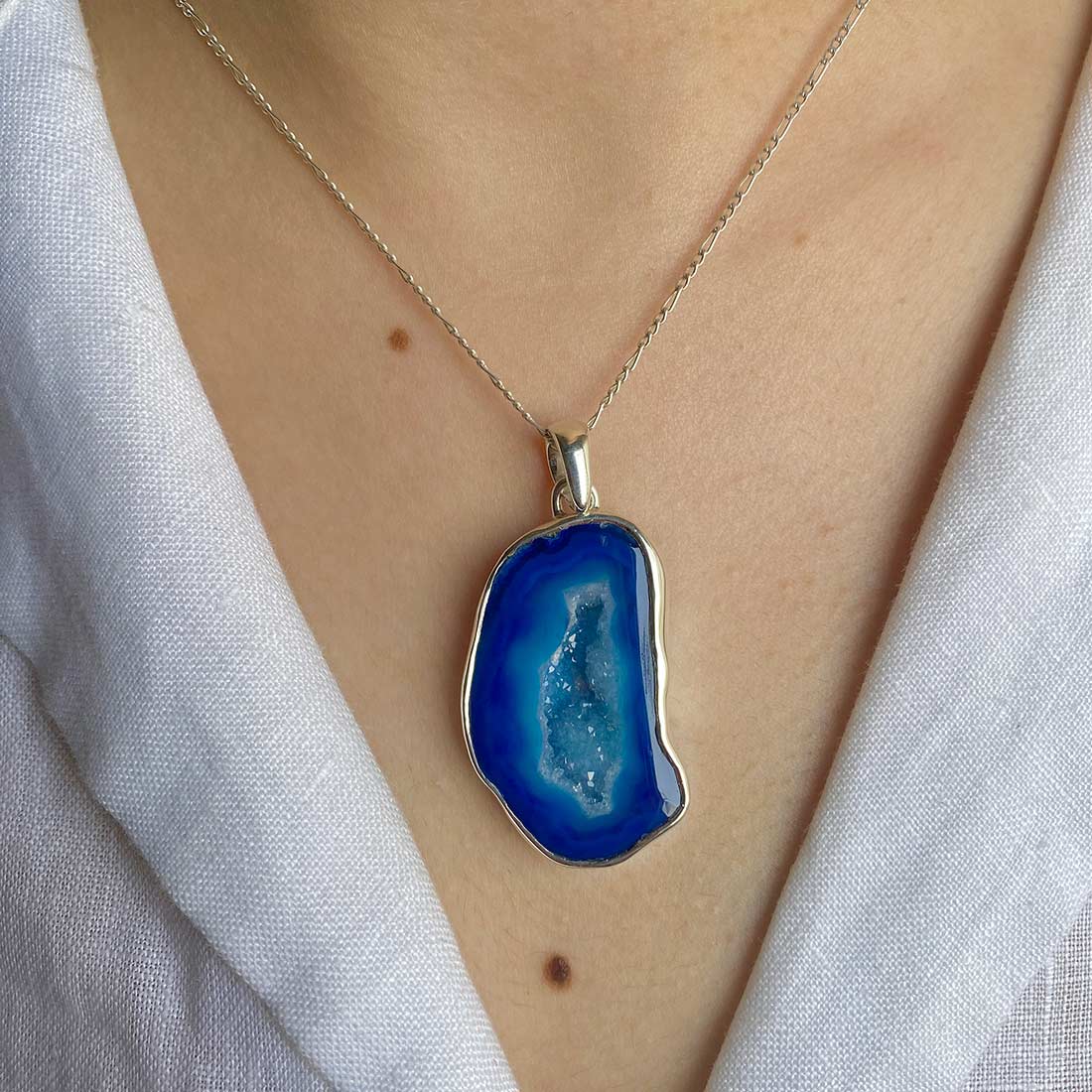 Blue Agate Pendant-(ABU-P-16.)